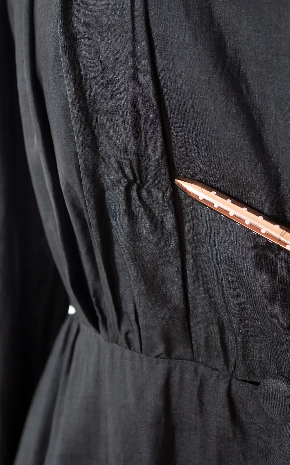 1980s ALBERT NIPON Black Silk Belted Coat | small