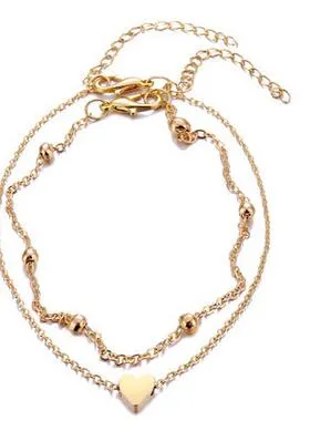 2019 Simple Heart Anklets Barefoot Crochet Sandals Foot