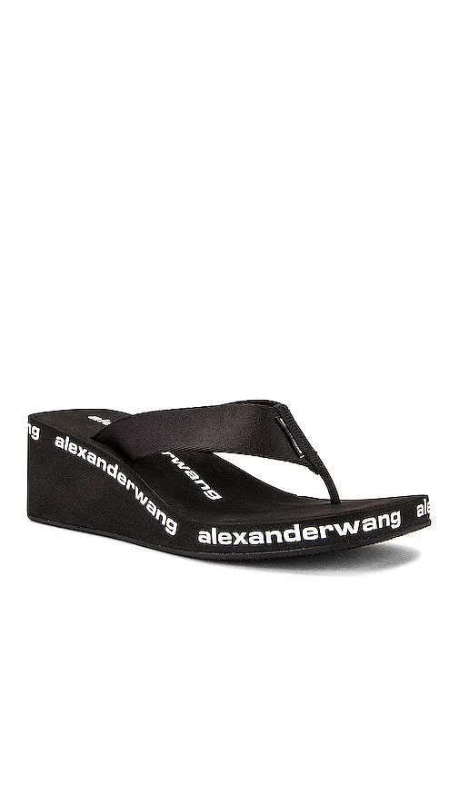 Alexander Wang Wedge Flip Flop in Black