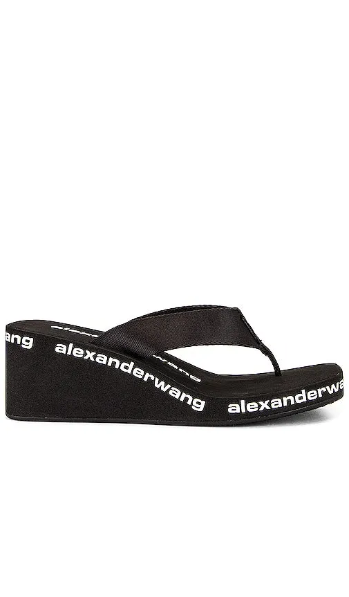 Alexander Wang Wedge Flip Flop in Black