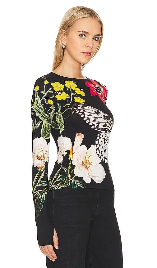 Alice   Olivia Delaina Crop Top in Black
