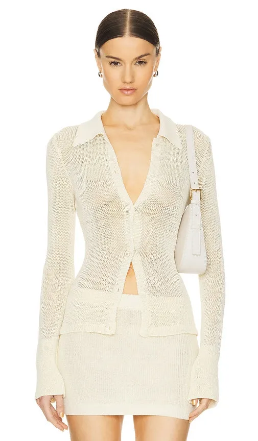 Aya Muse Kivu Cardigan in Ivory