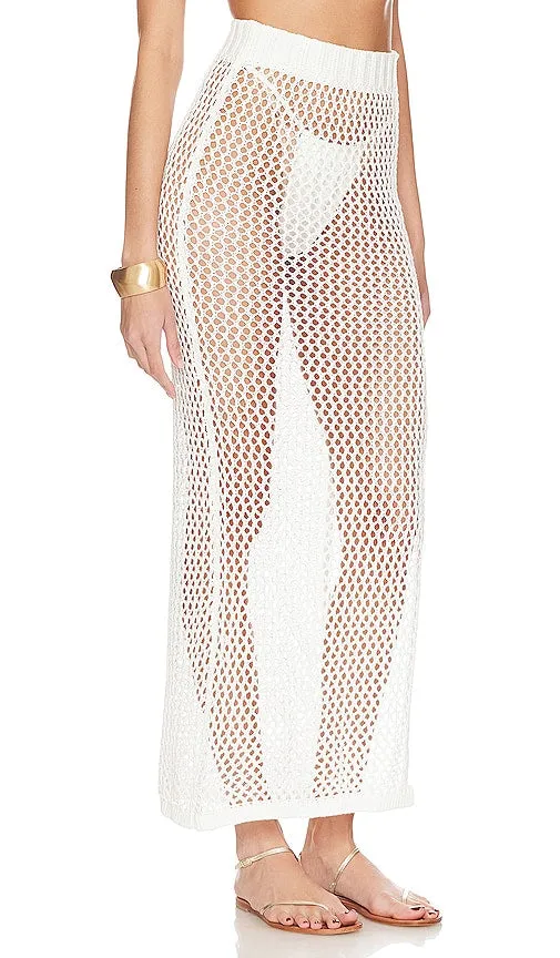 BEACH RIOT Deborah Skirt in White