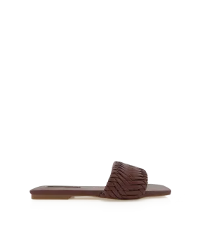 Billini | Feva Woven Slides Sandals | Chocolate FINAL SALE