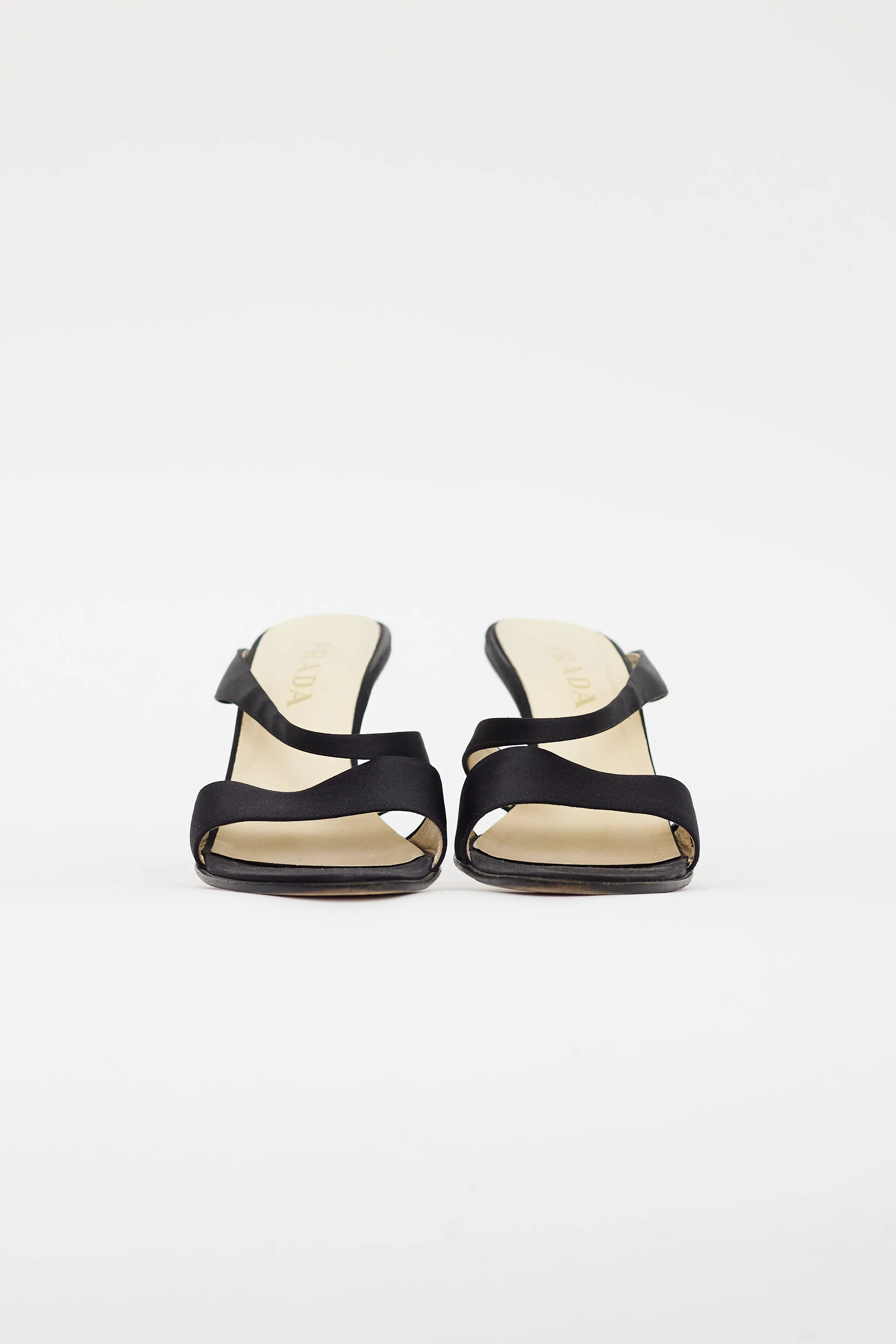 Black Satin Strappy Sandal