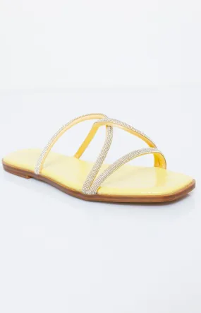 Bonnie Rhinestone Sandal, LEMON