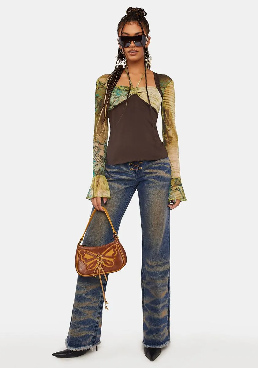 Capulet Mesh Long Sleeve Top
