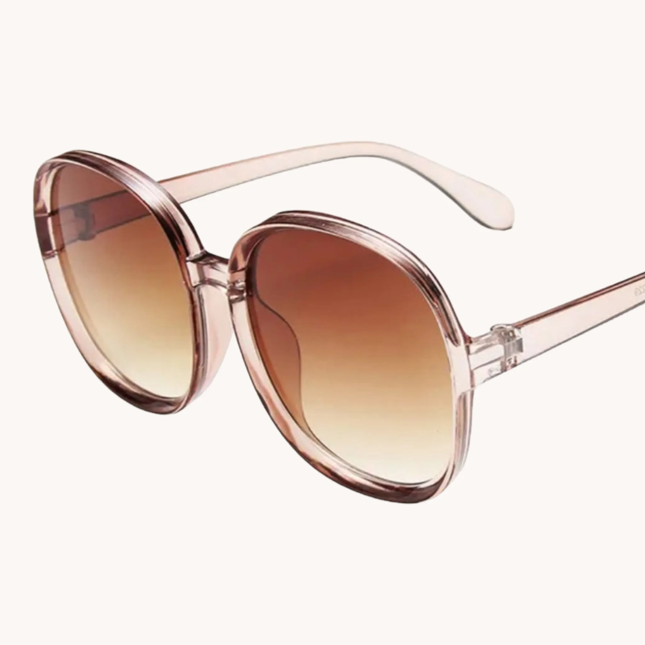 Chunky Oversized Retro Sunglasses - Brown