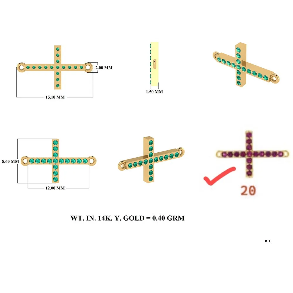 Diamond Cross Connector 7.50x10.50mm