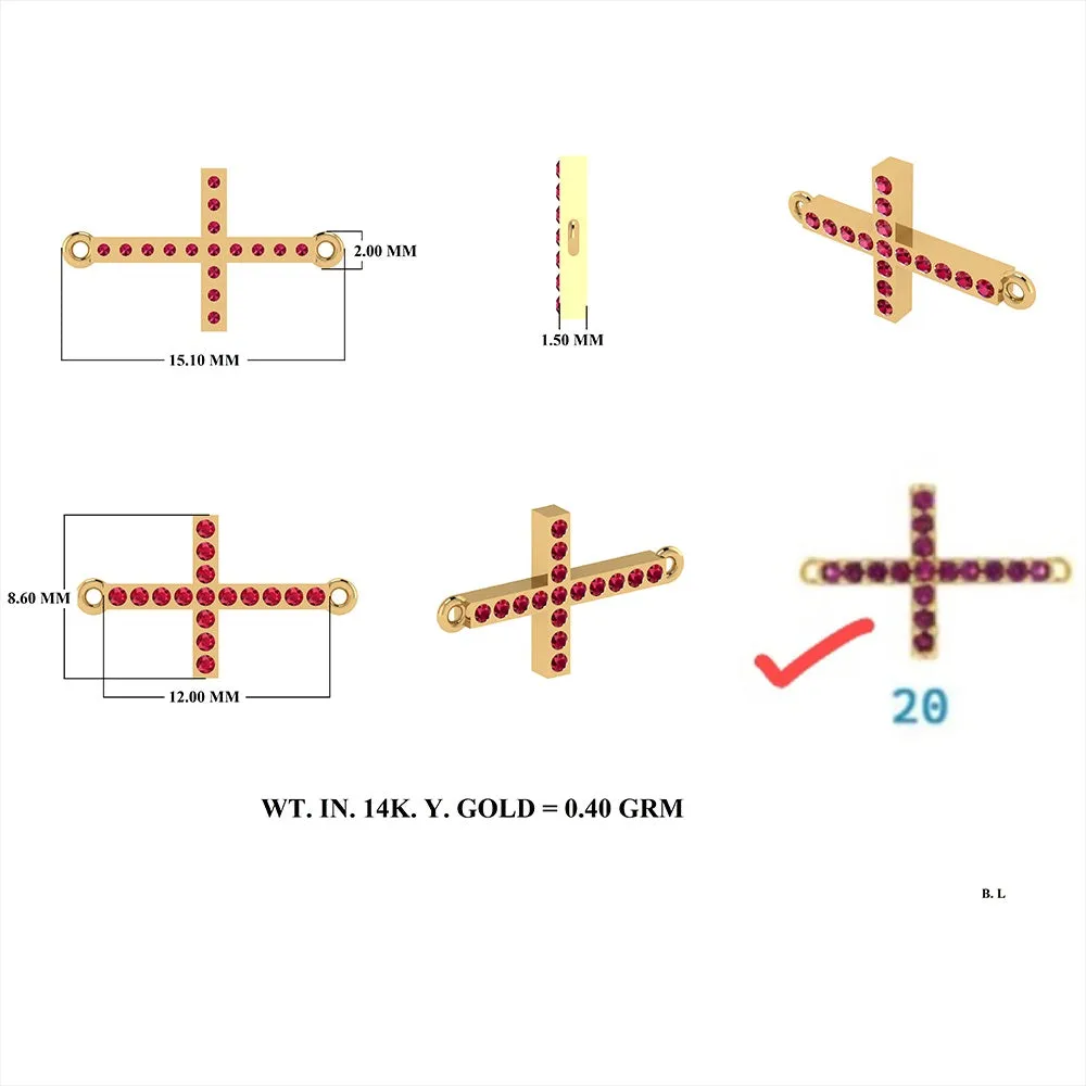 Diamond Cross Connector 7.50x10.50mm
