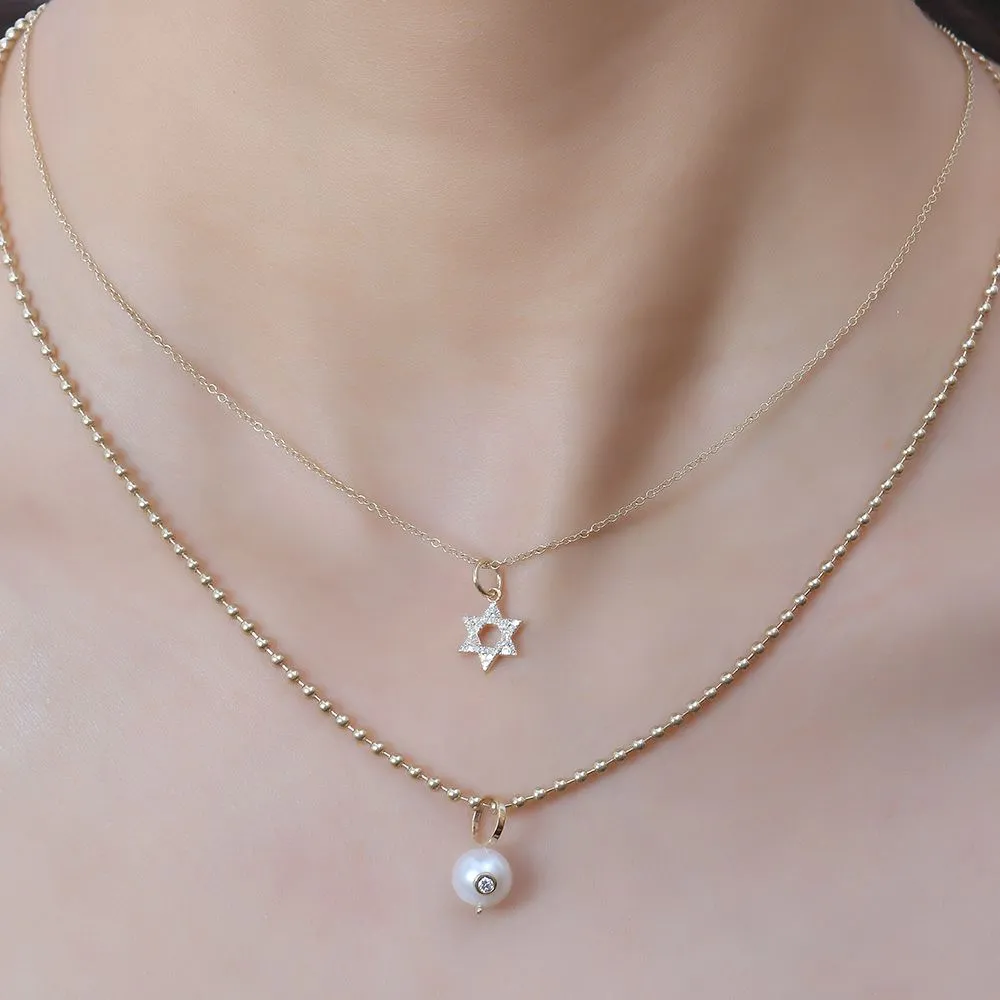 Diamond Star Of David Charms