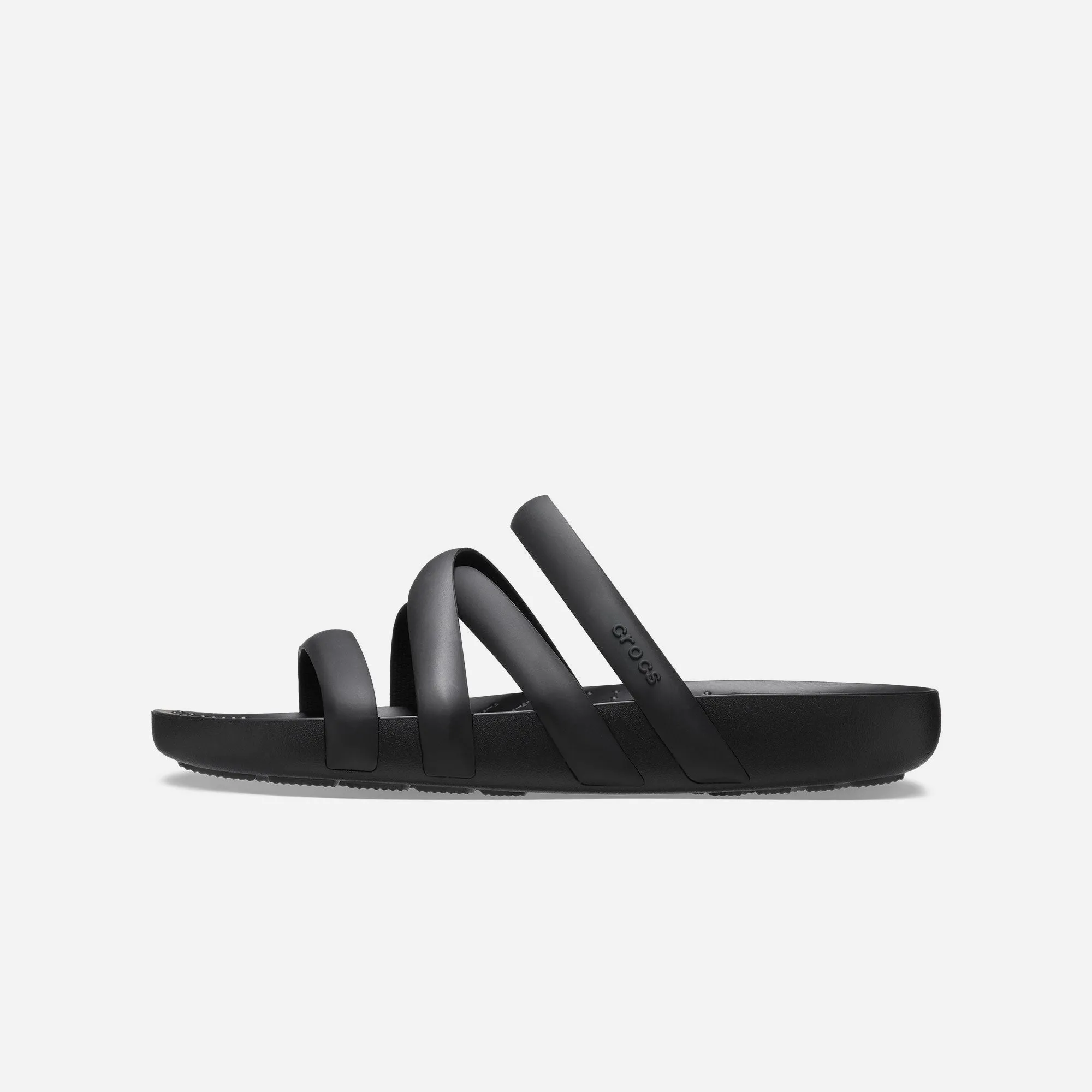 Dép Quai Ngang Nữ Crocs Splash Strappy - Đen