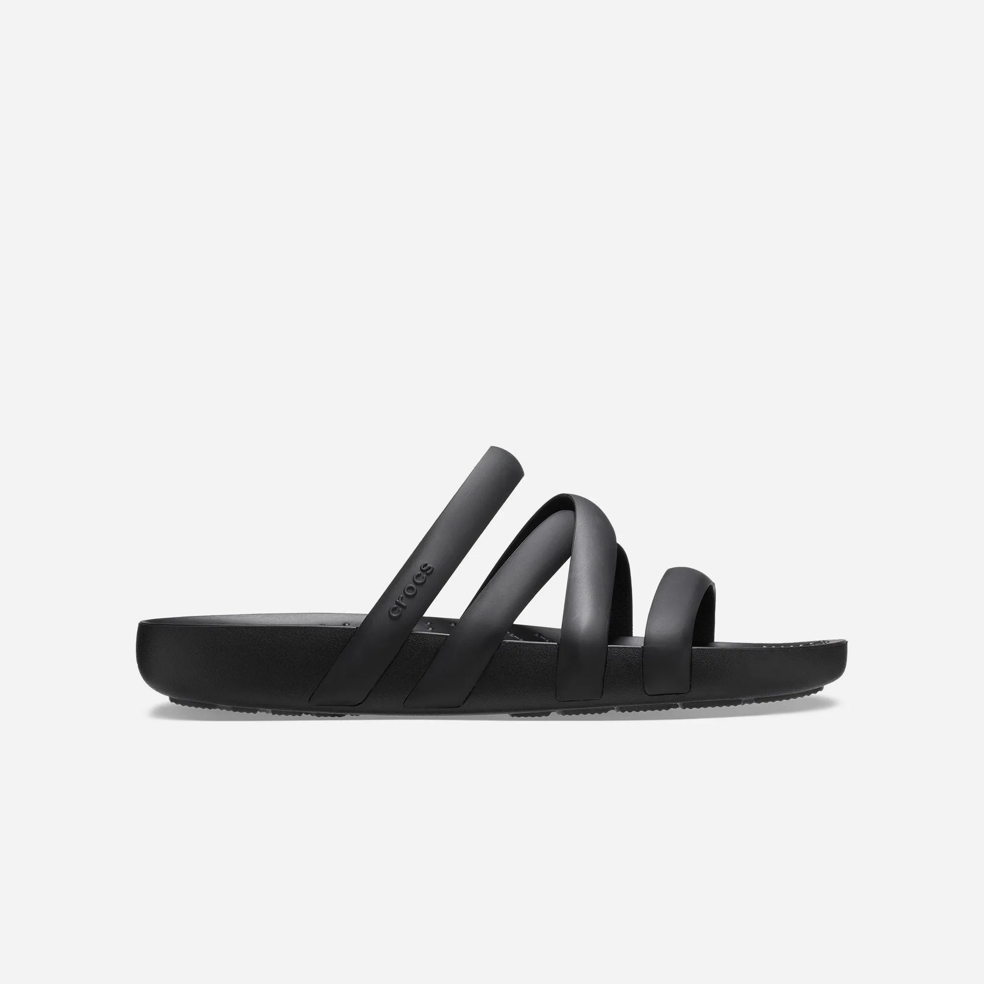 Dép Quai Ngang Nữ Crocs Splash Strappy - Đen