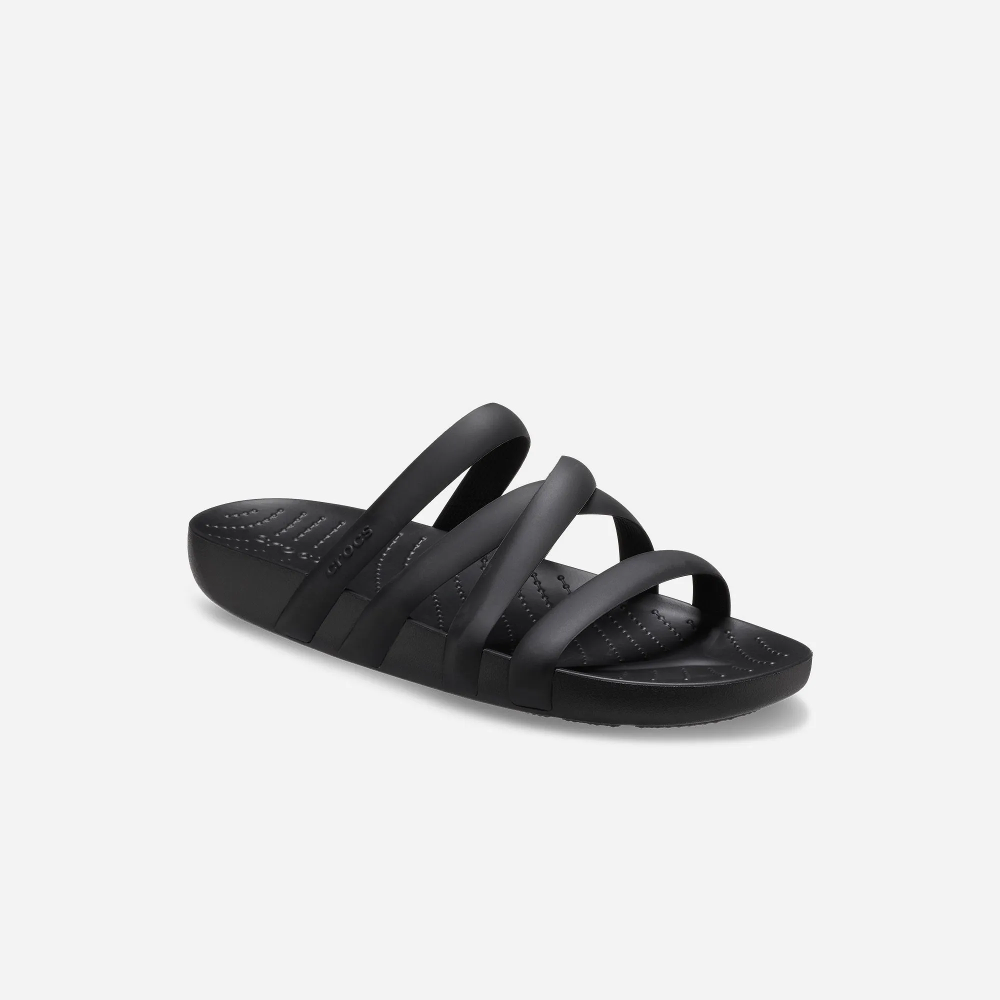Dép Quai Ngang Nữ Crocs Splash Strappy - Đen