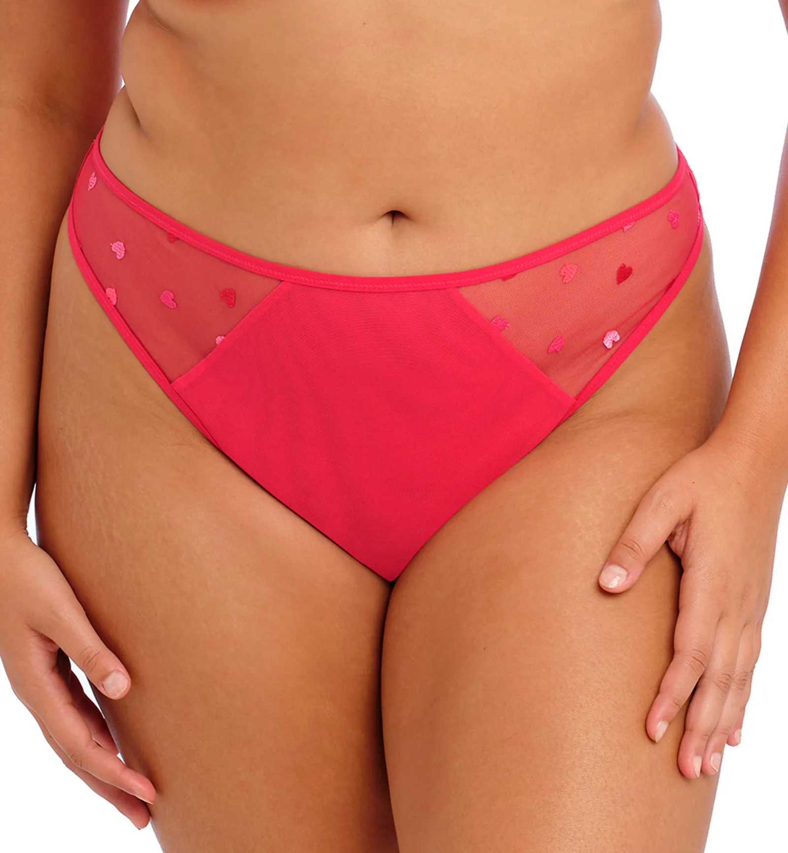 Elomi Sachi Matching Strappy Thong (4357) - Red Confetti
