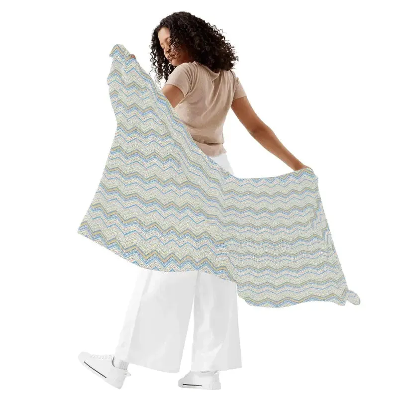 Get Your Chill On with This Womens Blue Boho Print Sarong