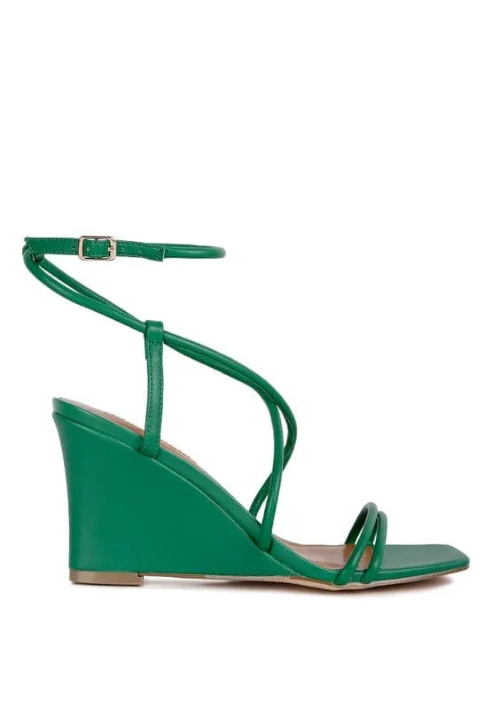 Gracie Ankle Strap Wedge Sandals