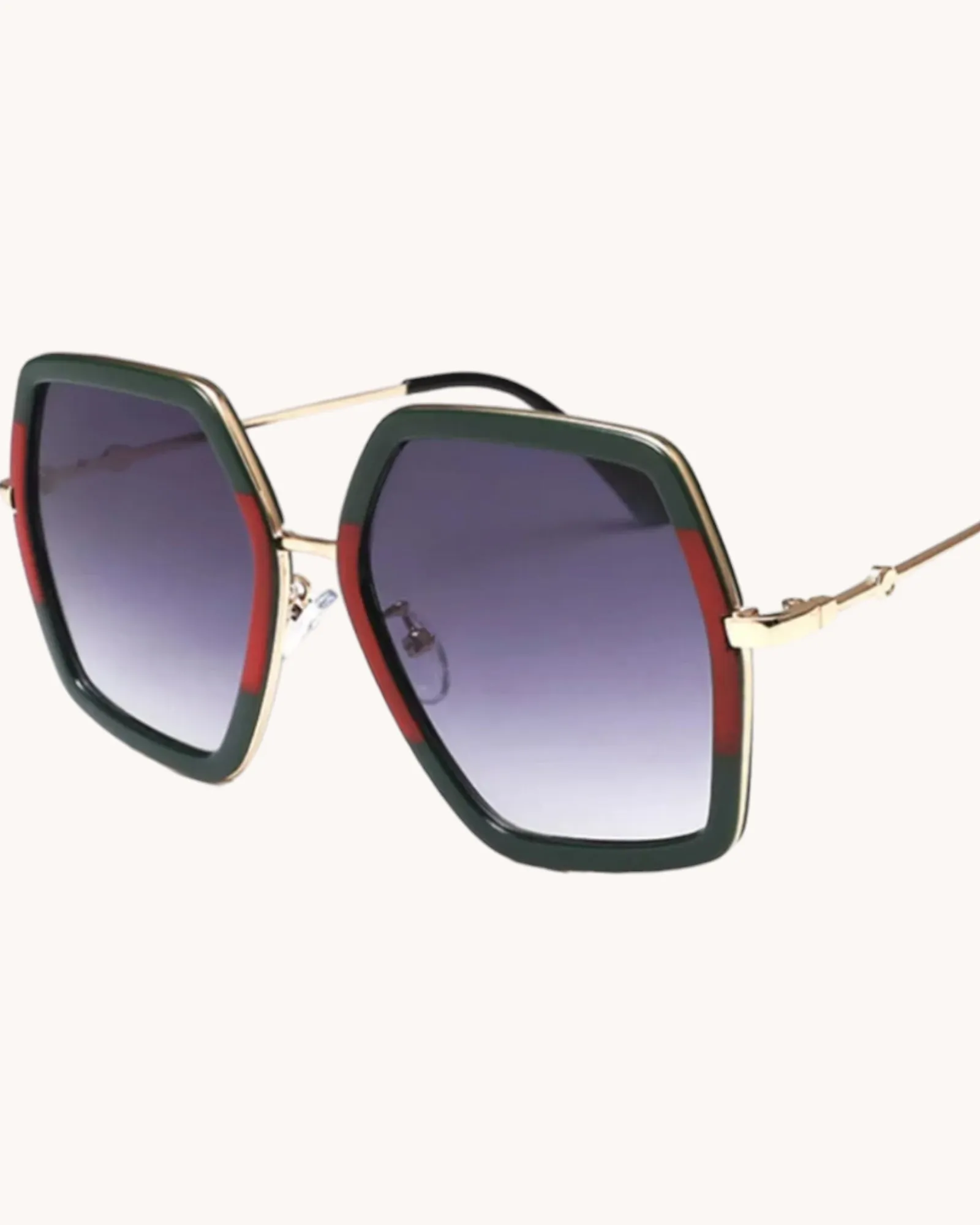 Green/Red Square Frame Shades
