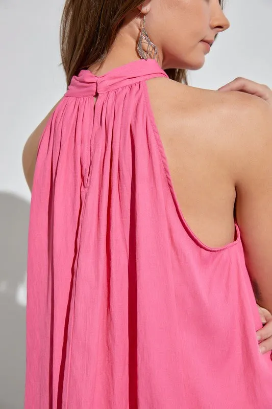Halter Top with Chain Detail