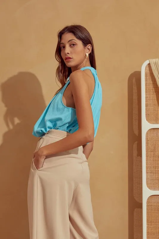 Halter Top with Chain Detail