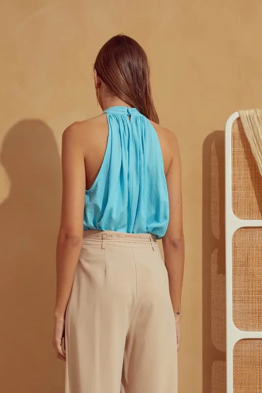 Halter Top with Chain Detail