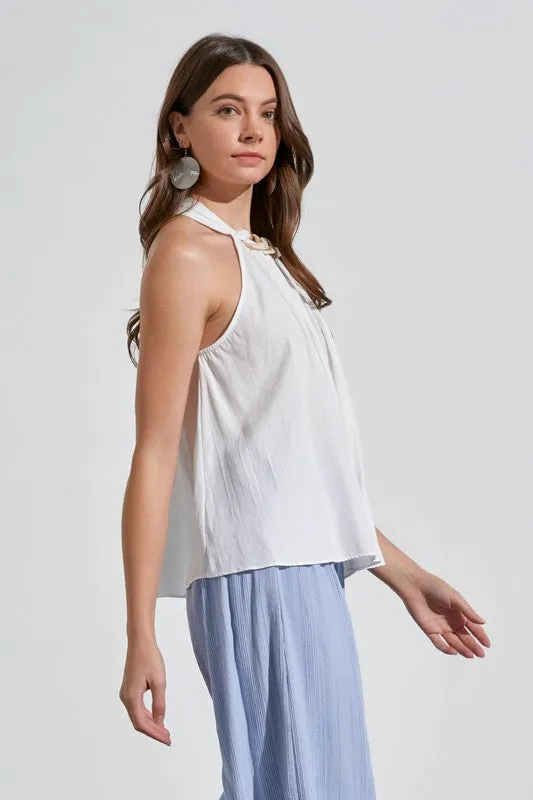Halter Top with Chain Detail