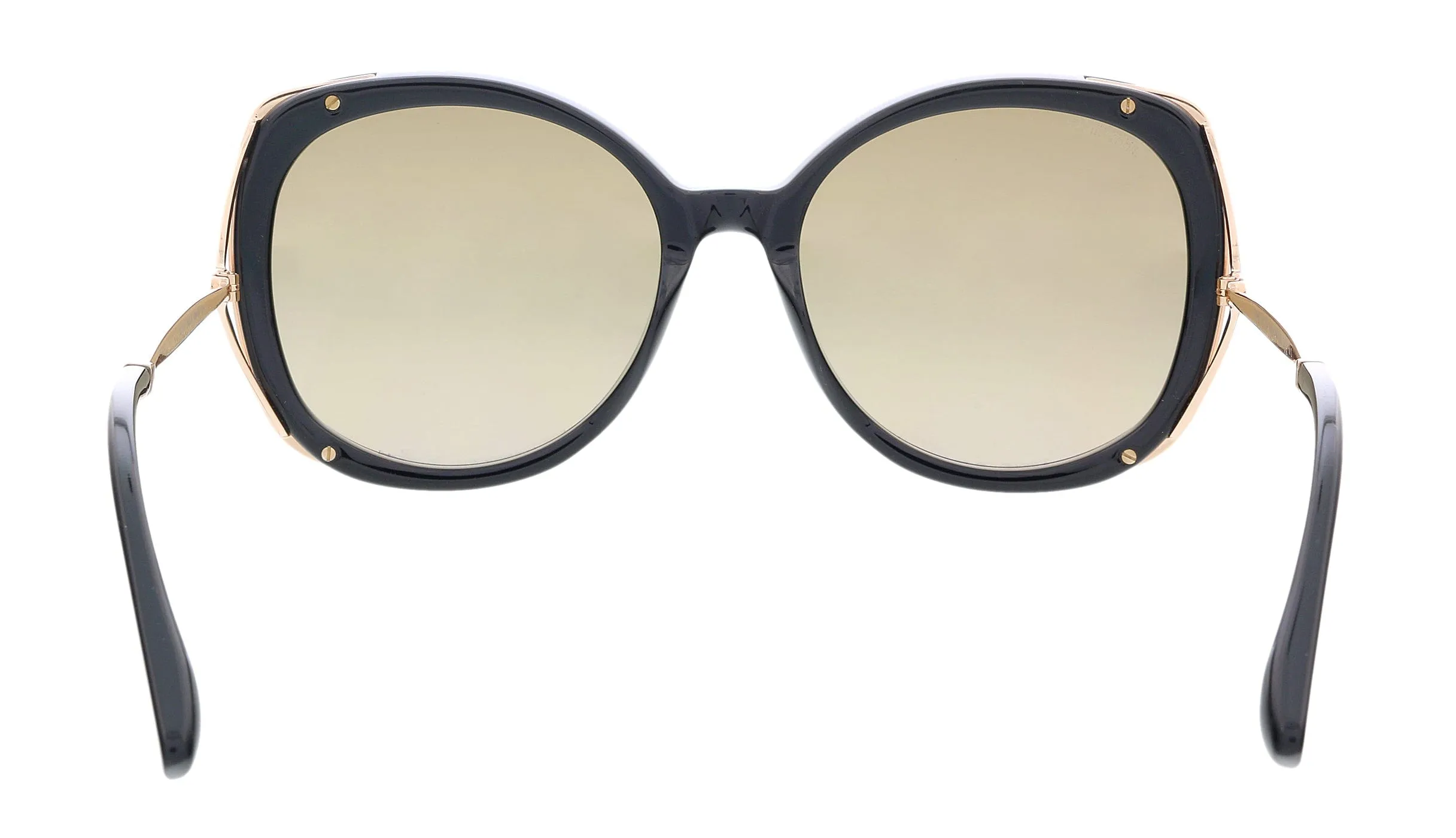 JIMMY CHOO LILAS 02M2 HA Black Gold Butterfly Sunglasses