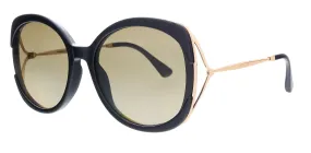 JIMMY CHOO LILAS 02M2 HA Black Gold Butterfly Sunglasses
