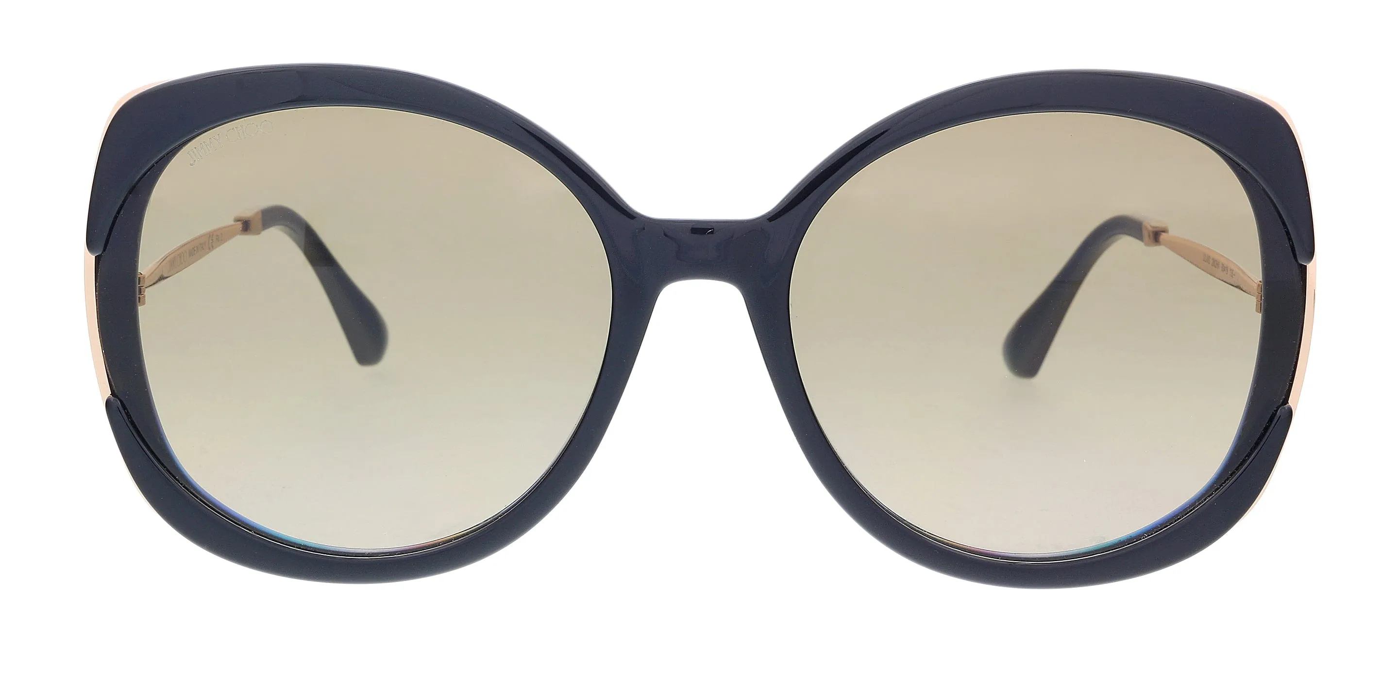 JIMMY CHOO LILAS 02M2 HA Black Gold Butterfly Sunglasses