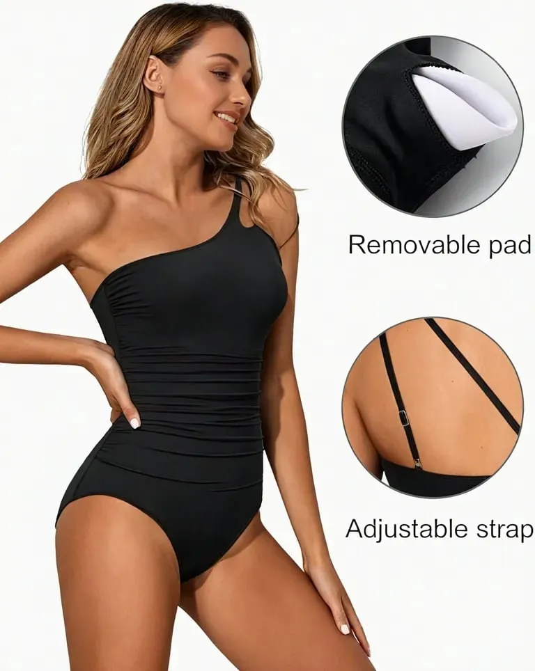 🏖LAST DAY SPECIAL PRICE: ￡15.89!!💖One Shoulder One Piece Swimsuit for Women👙