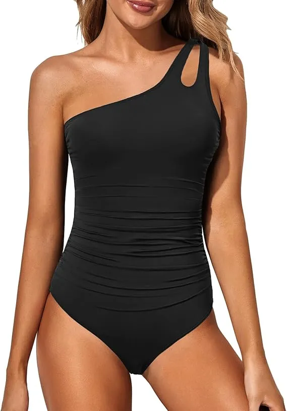 🏖LAST DAY SPECIAL PRICE: ￡15.89!!💖One Shoulder One Piece Swimsuit for Women👙