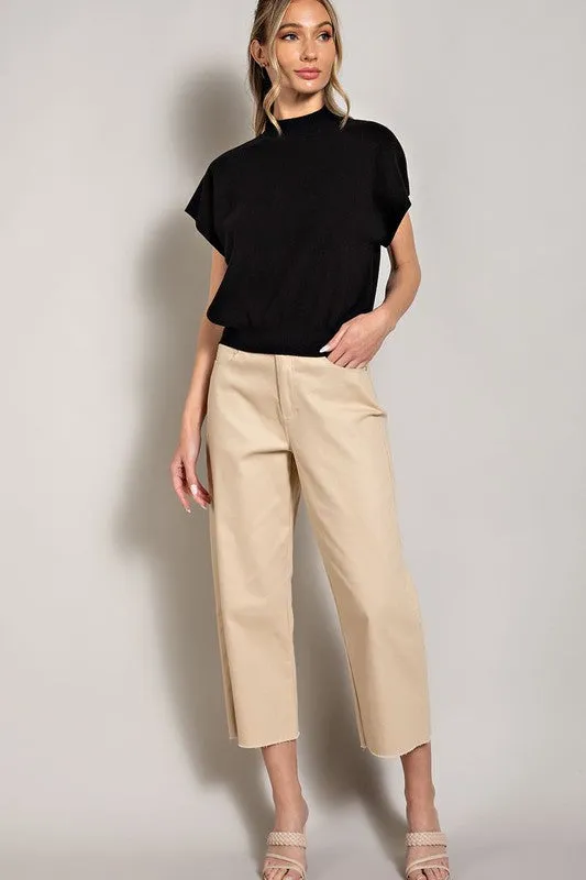 Mia Mock Neck Short Sleeve Top