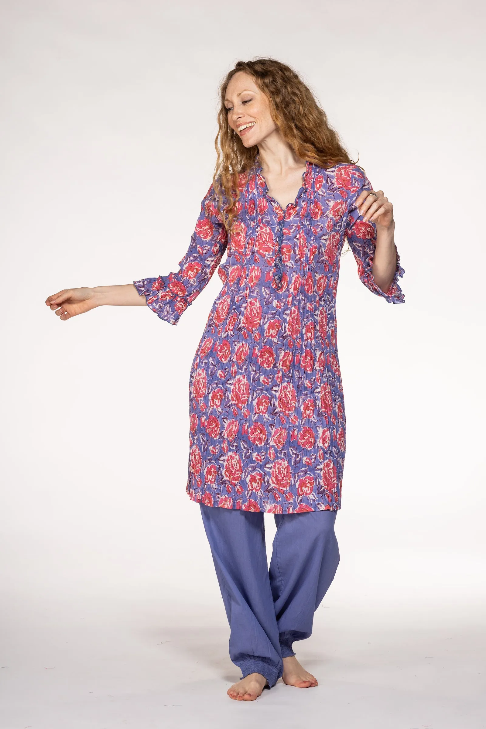 Mughal Tunic Hand block Printed In Pure Cotton SS24