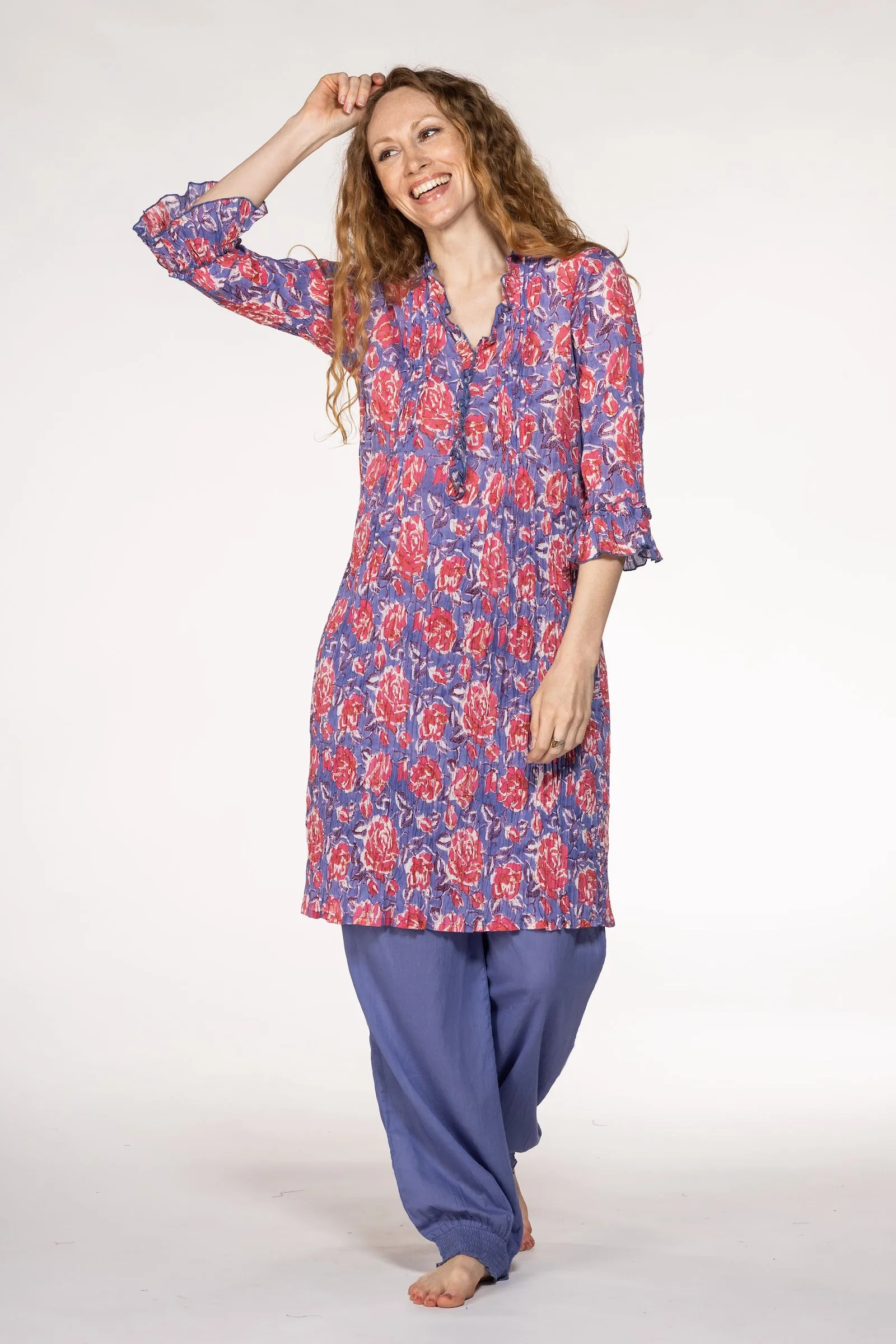 Mughal Tunic Hand block Printed In Pure Cotton SS24