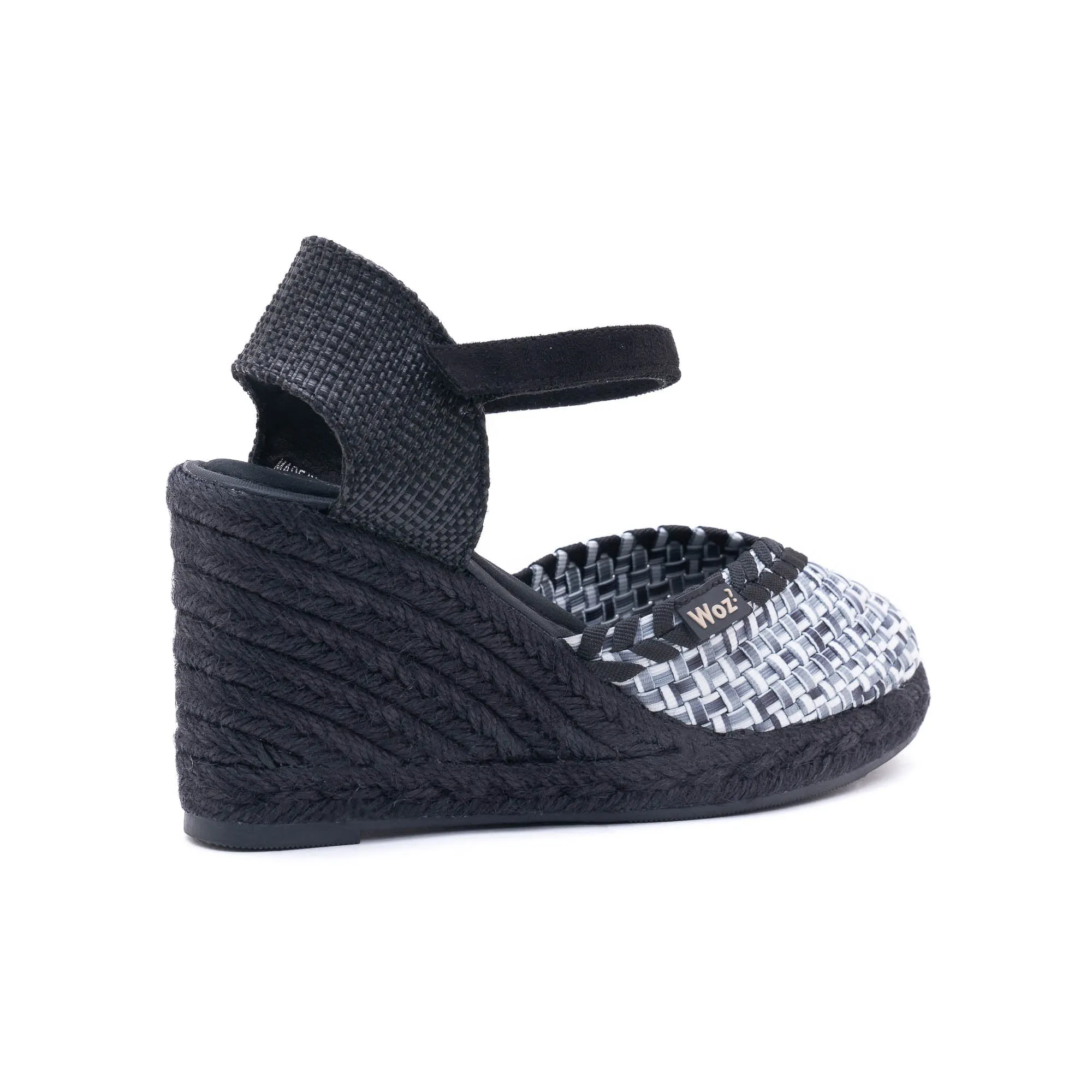 Pisa White Black & Gray Espadrilles