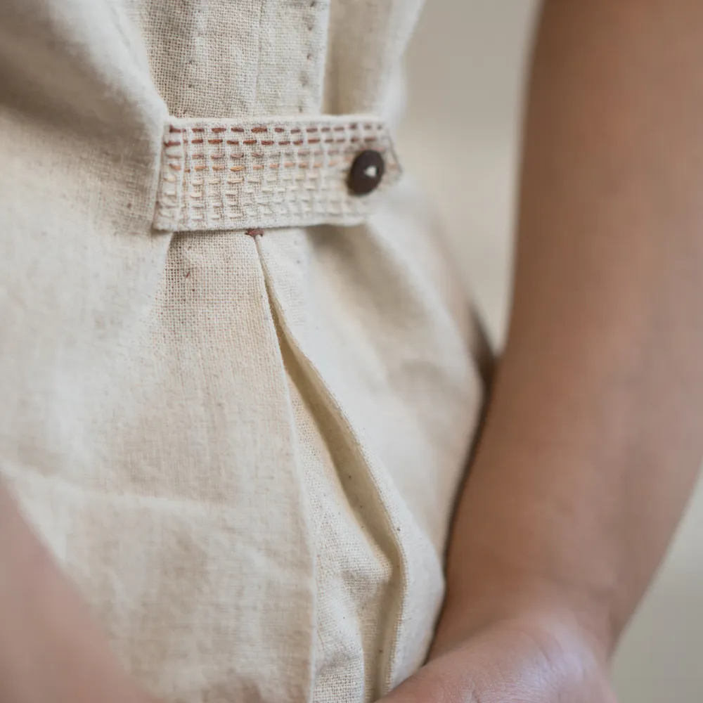 Raw Ivory Hue Tunic | Hand Crafted | Versatile | Formal Wear