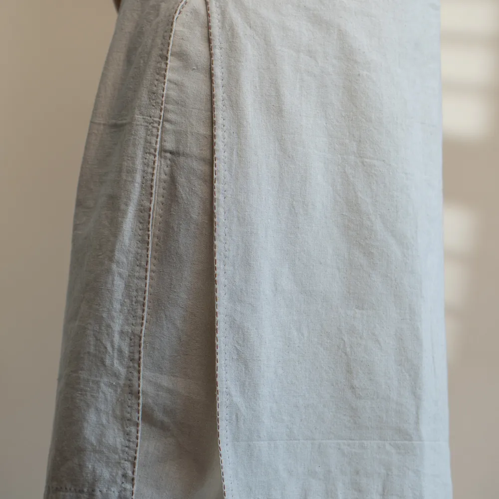 Raw Ivory Hue Tunic | Hand Crafted | Versatile | Formal Wear