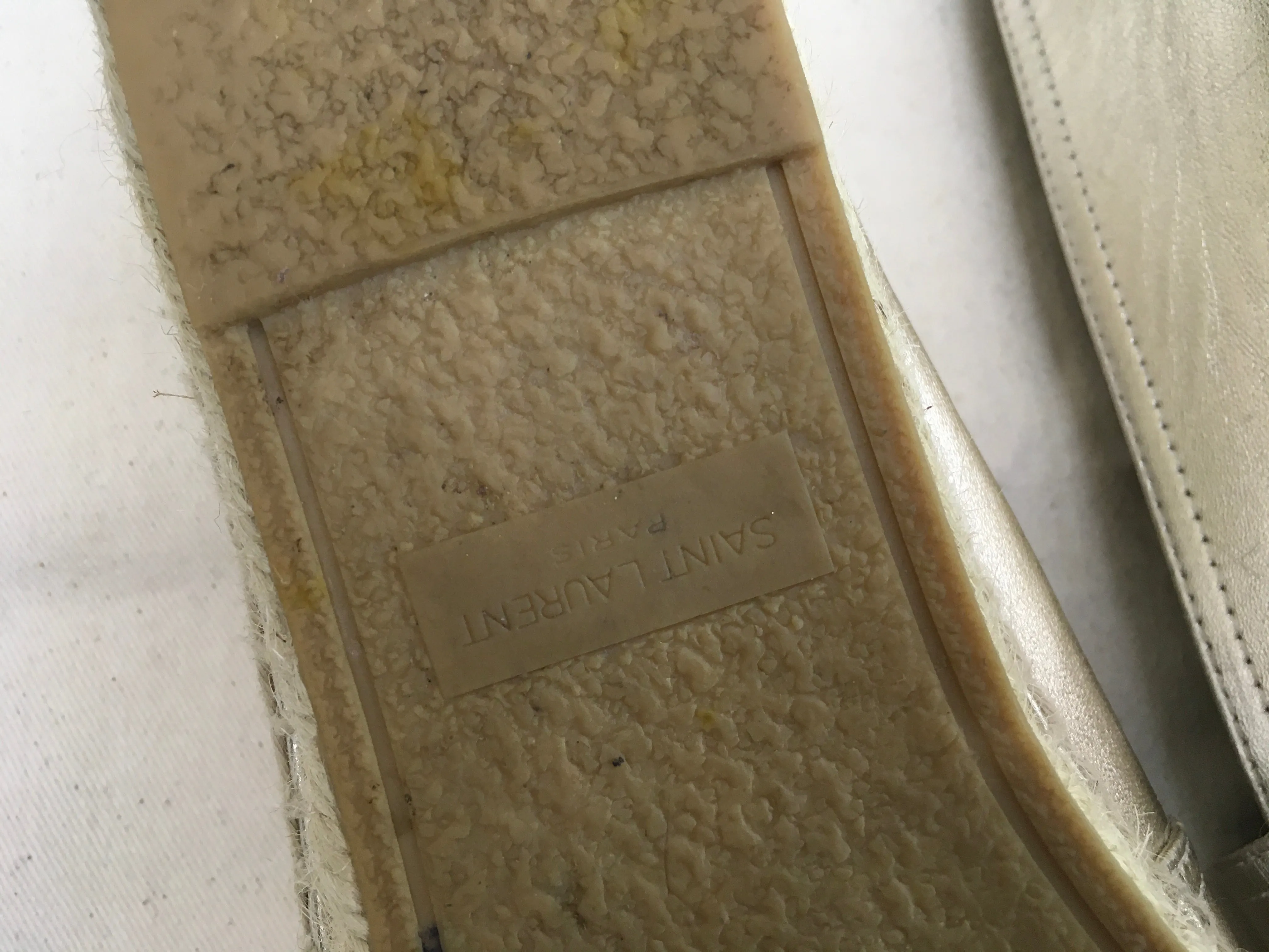 SAINT LAURENT Metallic Leather Espadrilles Shoes Size 36 UK 3 US 6 ladies
