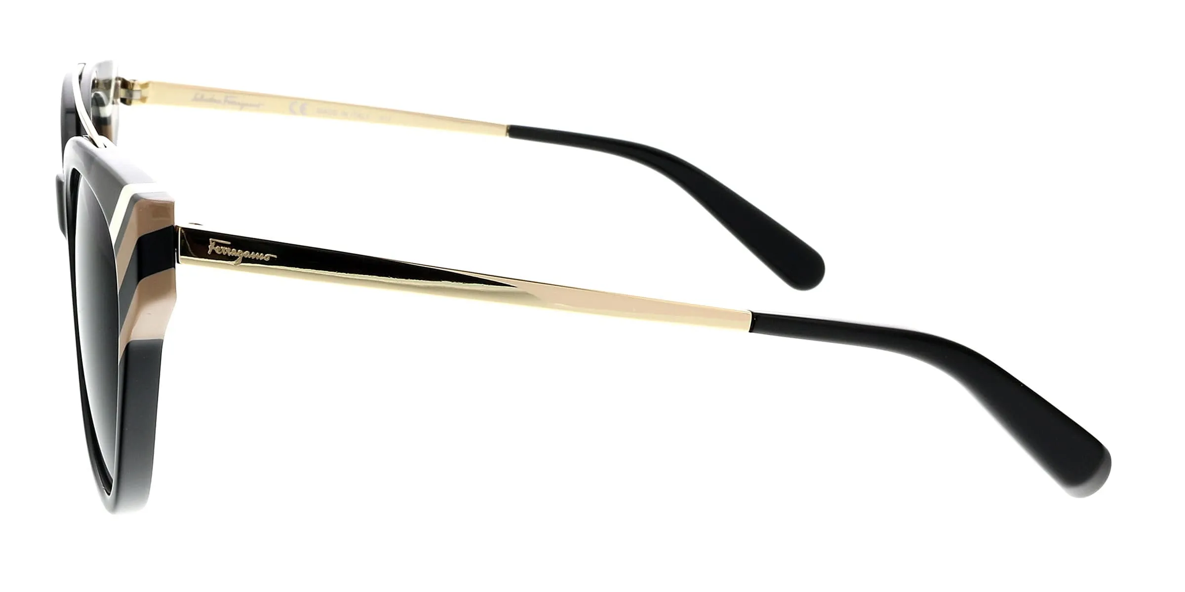 Salvatore Ferragamo SF882SA 001 Black Cat Eye Sunglasses
