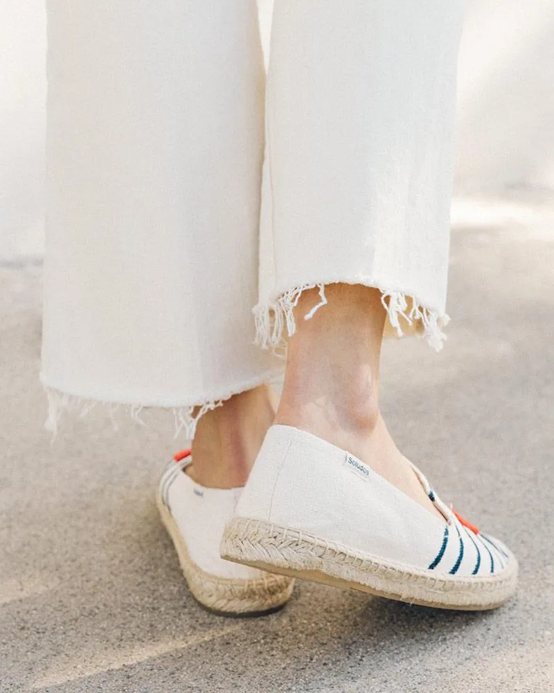 Soludos Bonjour Smoking Slipper Espadrille - Navy/Natural