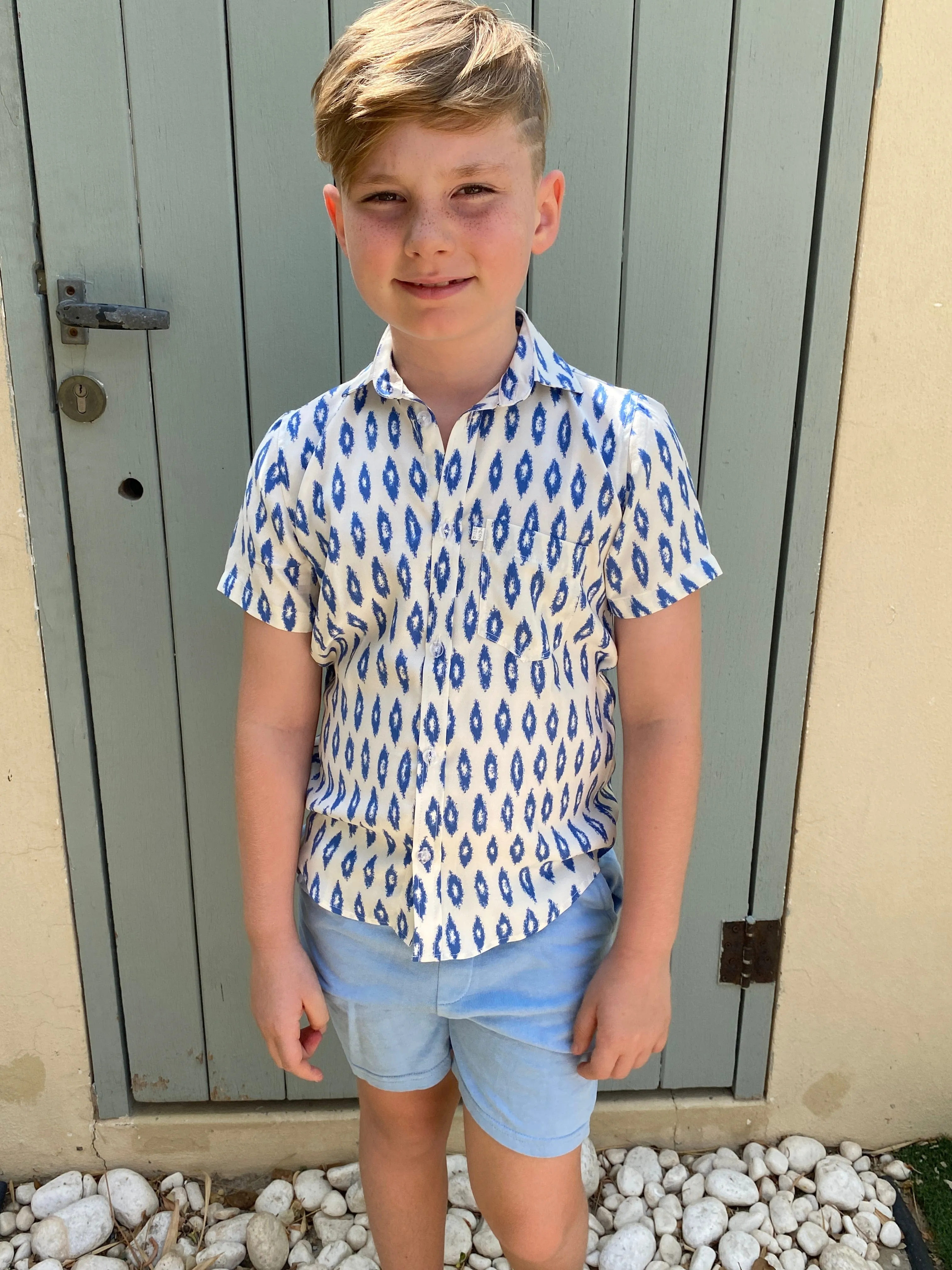 The Boy's Casual Shirt - Royal Diamond