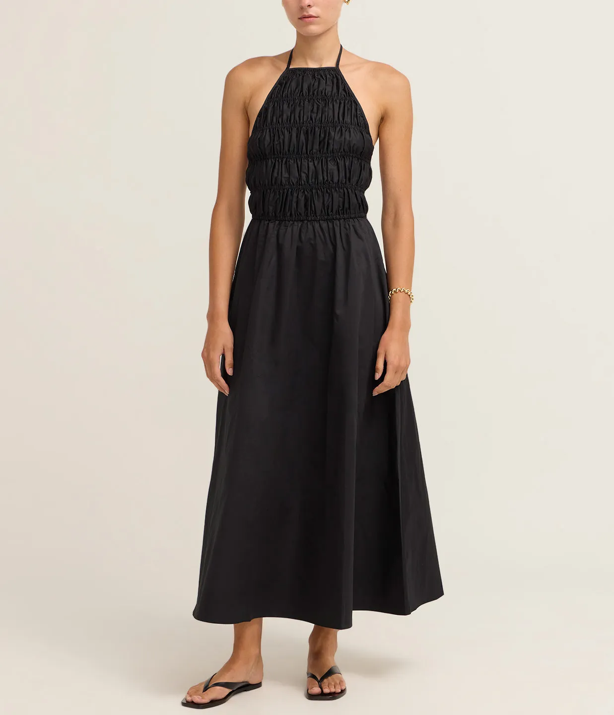 The Meira Dress in Noir