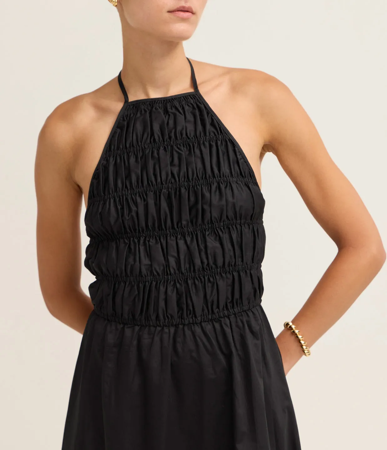 The Meira Dress in Noir