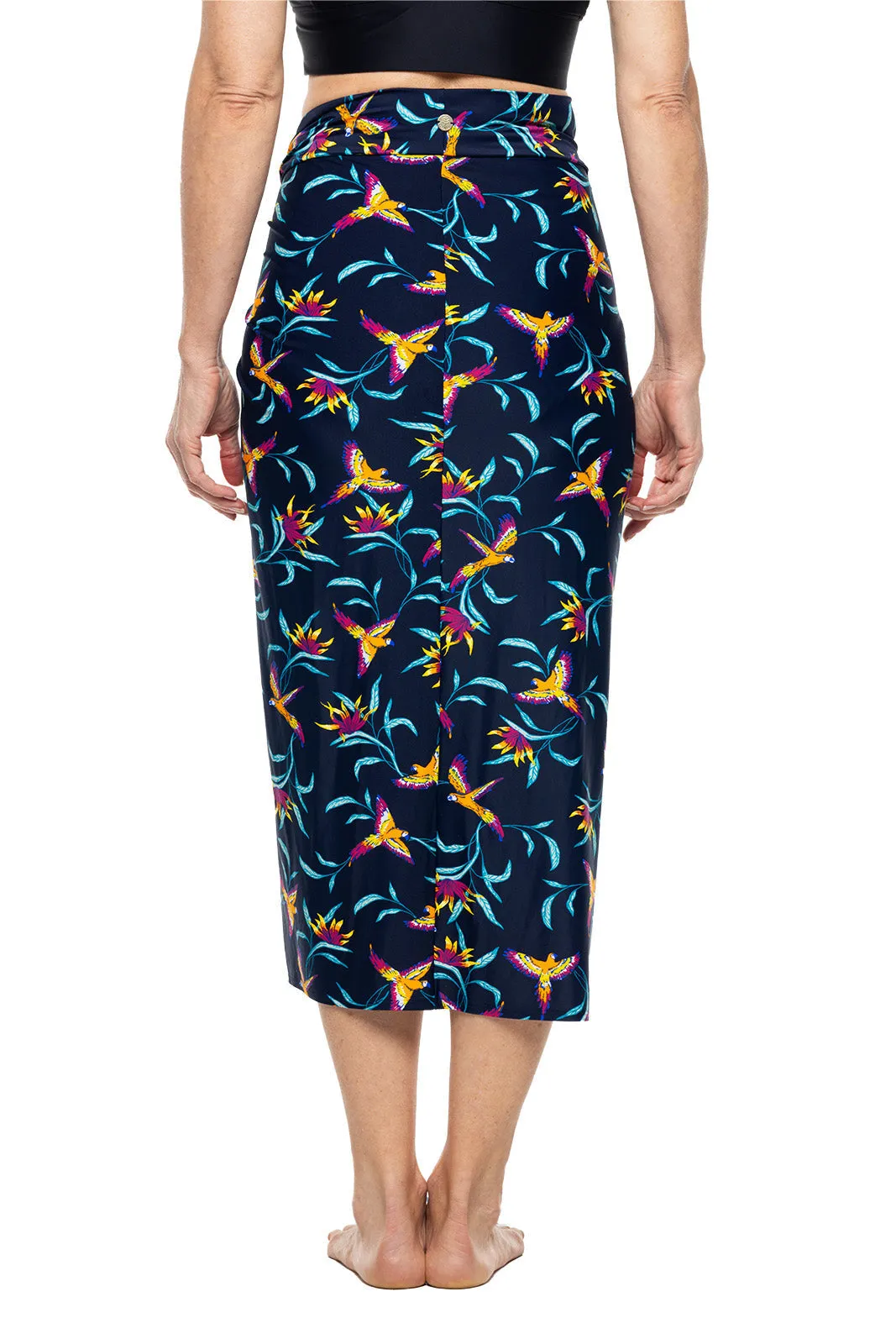 Womens North Bay Village Knot Cover-Up  |  Navy Birds of Paradise